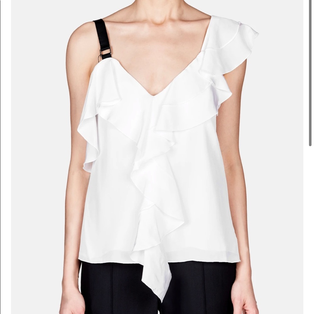 Proenza Schouler ruffle one shoulder top